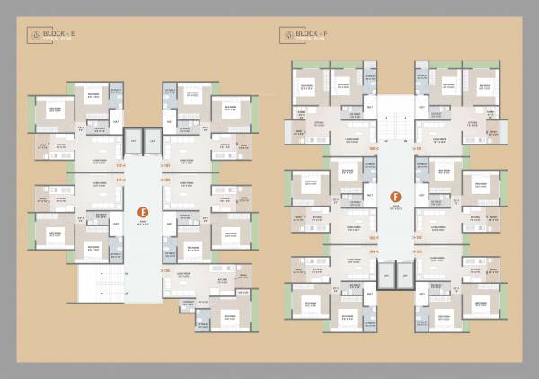  ganesh-heights-2 Tower E & F Cluster Plan for Typical Floor