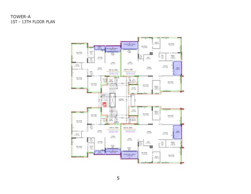 Tower A Cluster Plan from 1st to 13th Floor swaminarayan-residency Tower A Cluster Plan from 1st to 13th Floor
