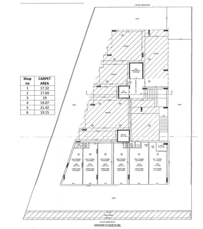  royal hills Block A Cluster Plan for ground Floor