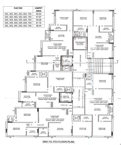  royal-hills Block A Cluster Plan from 2nd to 7th Floor