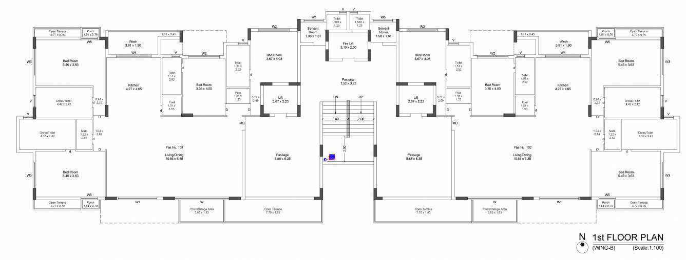  vega Wing B Cluster Plan for 1st Floor