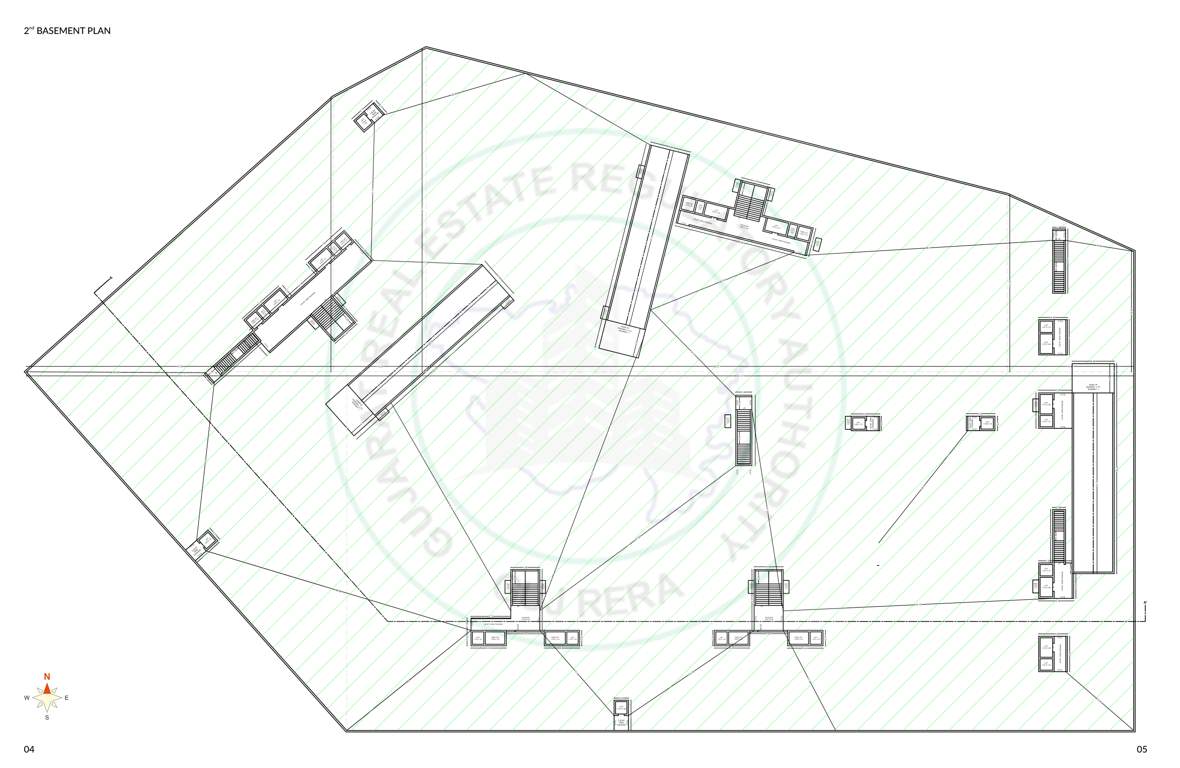  sanatan D2 Cluster Plan for Basement 1 Floor