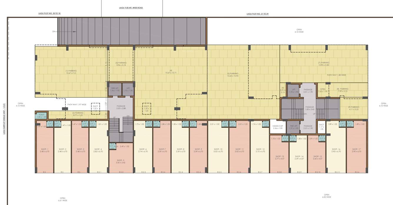  tulsi pushpavan Tower A Cluster Plan for ground Floor