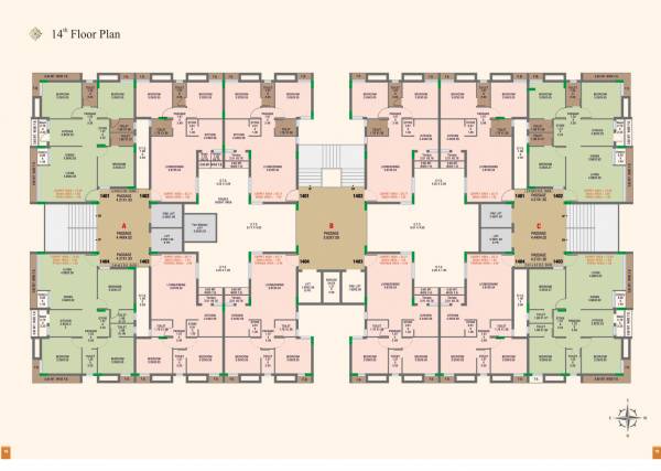  the-iconic-world Tower B Cluster Plan for 14th Floor