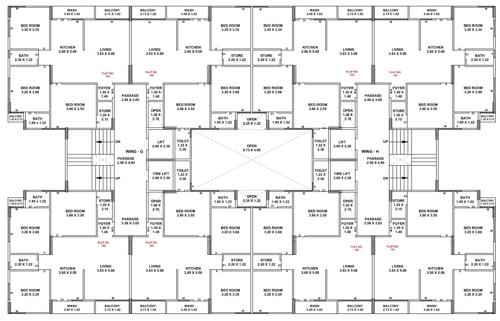  atulya-city Wing-G&H Cluster Plan from 1st to 6th Floor