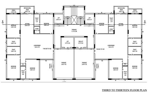  fortune-viyona Fortune Viyona Cluster Plan from 3rd to 13th Floor