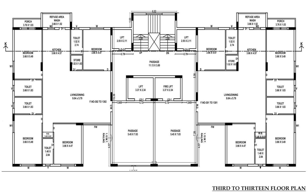 fortune viyona Fortune Viyona Cluster Plan from 3rd to 13th Floor