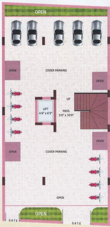  vinayak avenue Vinayak Avenue Cluster Plan for ground Floor
