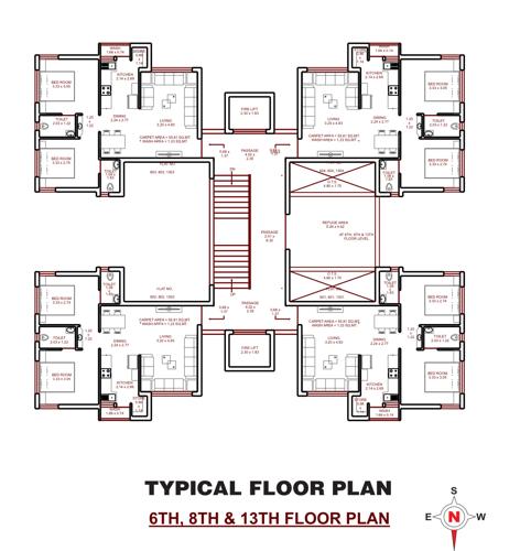 Tower F Cluster Plan from 6th to 13th Floor crystal-heaven-wing-e-f-g-h Tower F Cluster Plan from 6th to 13th Floor