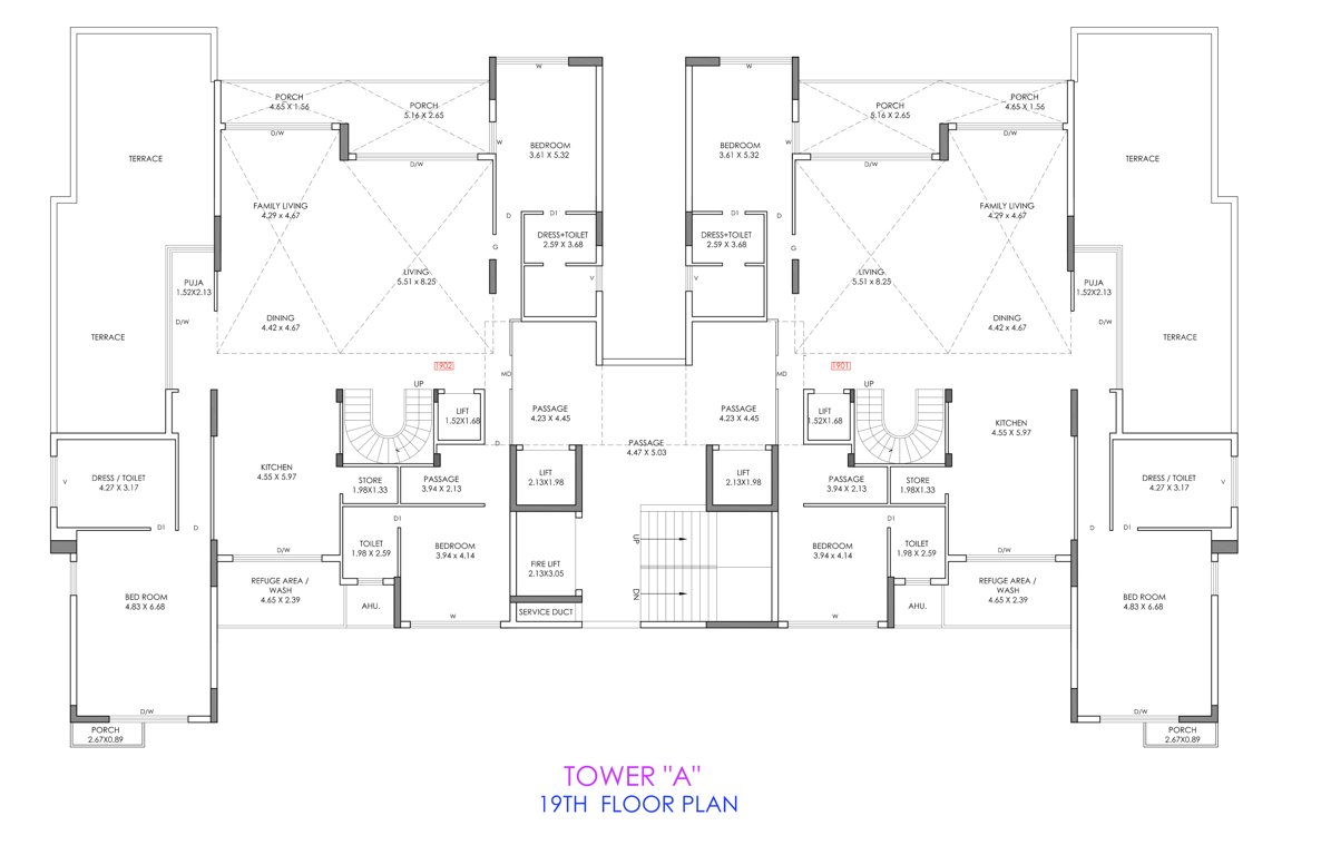  harmony hills Tower A Cluster Plan for 19th Floor