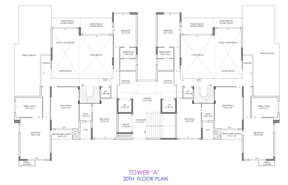  harmony hills Tower A Cluster Plan for 20th Floor