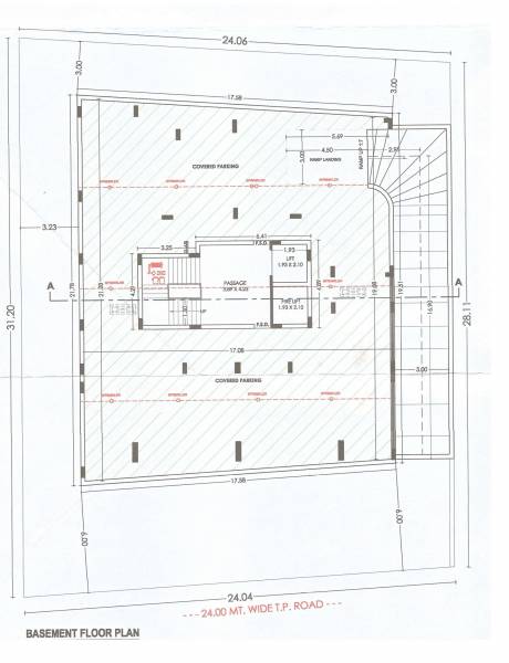  luxuria Tower A Cluster Plan basementFloor