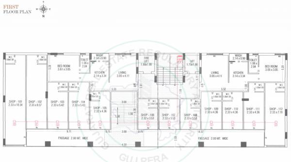  dwarika-avenue Tower A Cluster Plan for 1st Floor