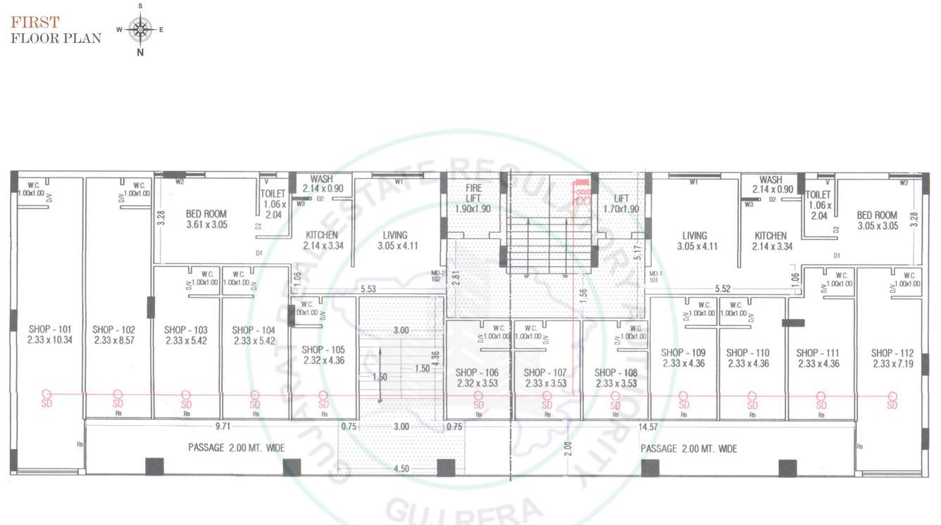  dwarika avenue Tower A Cluster Plan for 1st Floor