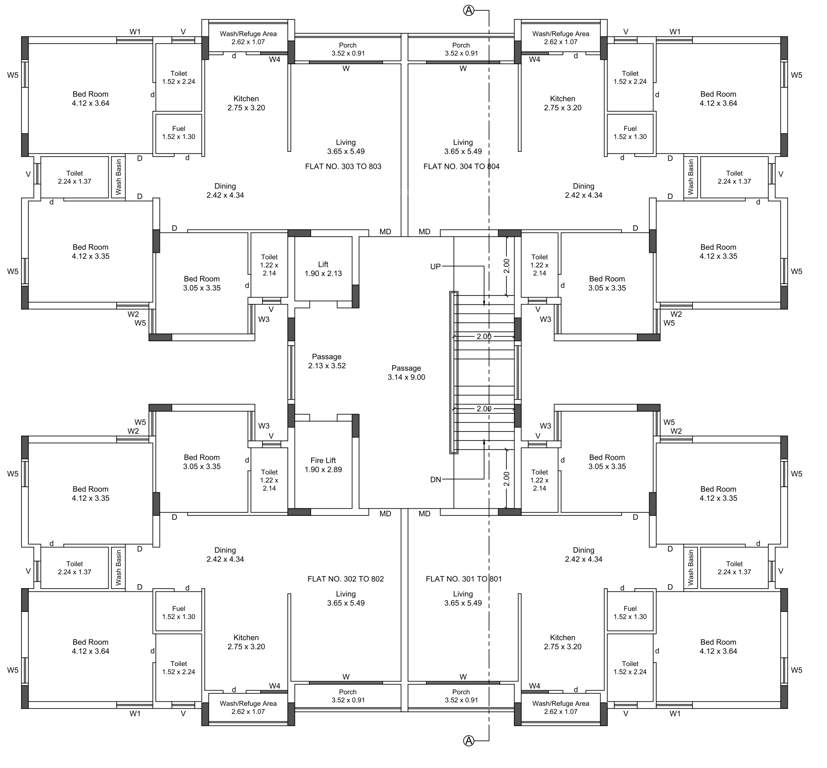  speedwell gold Tower A Cluster Plan from 3rd to 8th Floor