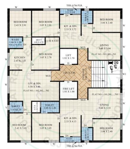 Vasudhara Pearls Cluster Plan from 2nd to 7th Floor vasudhara-pearls Vasudhara Pearls Cluster Plan from 2nd to 7th Floor