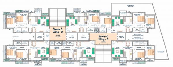  pusti-hills Tower-C Wing-D Cluster Plan