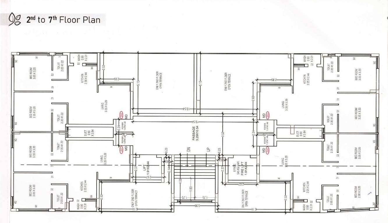  shree dwarkesh nagari A Cluster Plan from 2nd to 7th Floor