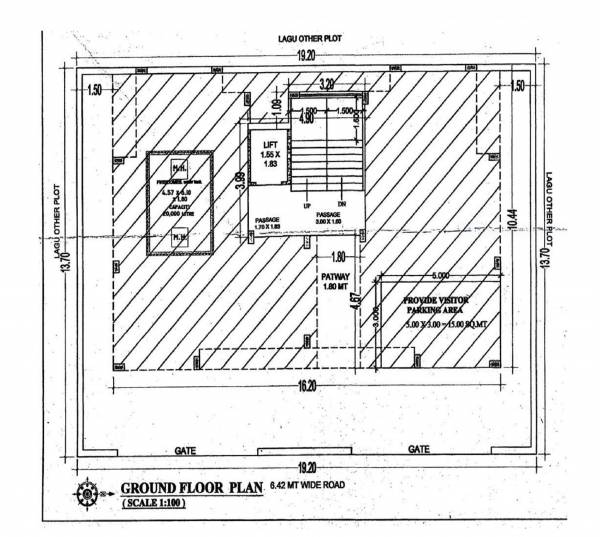  shubham-palace Block A Cluster Plan for ground Floor