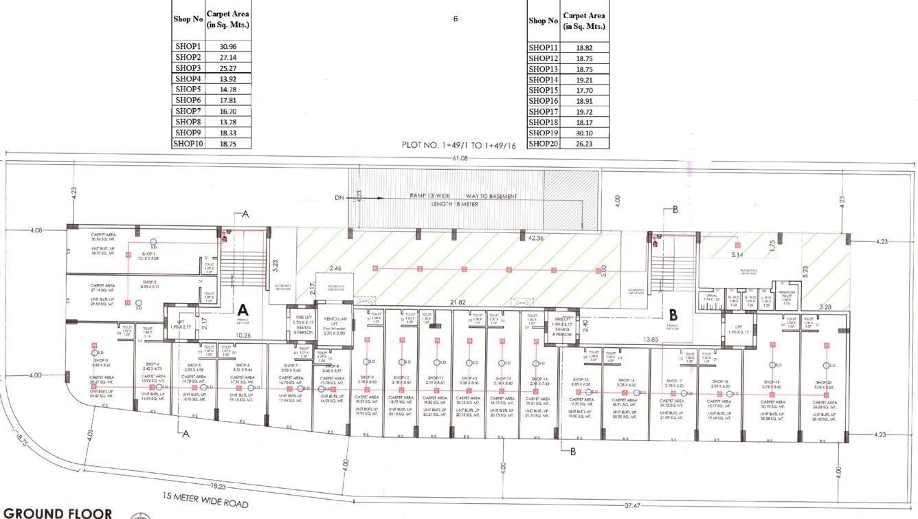  keshav heights Tower A B Cluster Plan for ground Floor