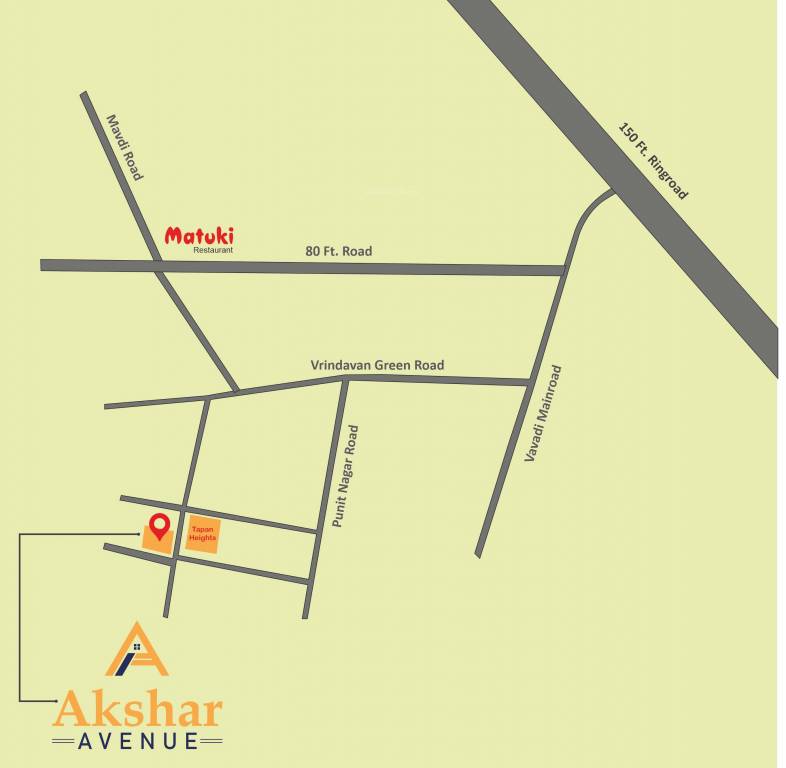 akshar avenue Location Plan