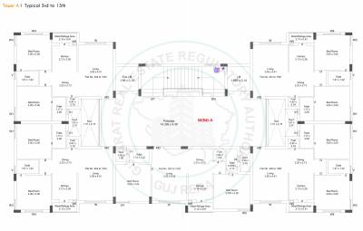 Block A Cluster Plan from 3rd to 13th Floor nirali-heights Block A Cluster Plan from 3rd to 13th Floor
