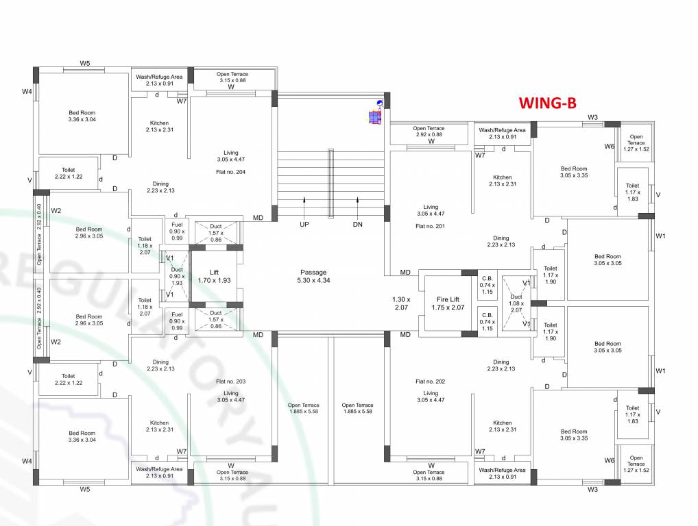 nirali heights Block B Cluster Plan for 2nd Floor