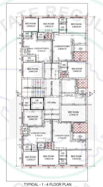 Residency Cluster Plan from 1st to 4th Floor residency Residency Cluster Plan from 1st to 4th Floor