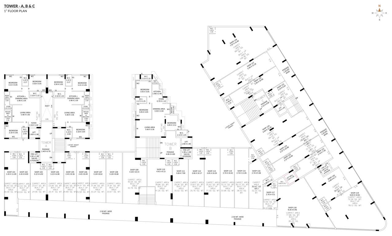  golden nest Block A Cluster Plan for 1st Floor