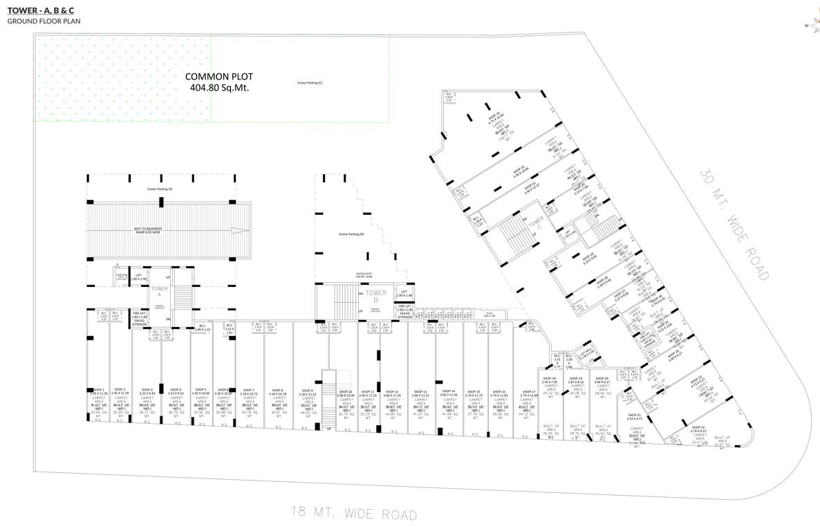  golden nest Block A Cluster Plan for ground Floor