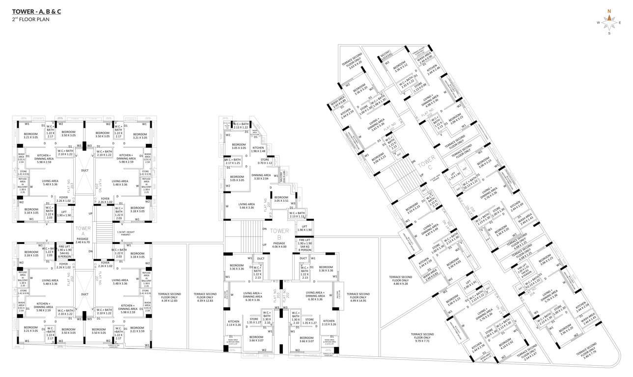  golden nest Block B Cluster Plan for 2nd Floor