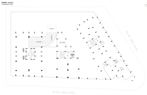  golden-nest Block-C Cluster Plan for Basement 1 Floor