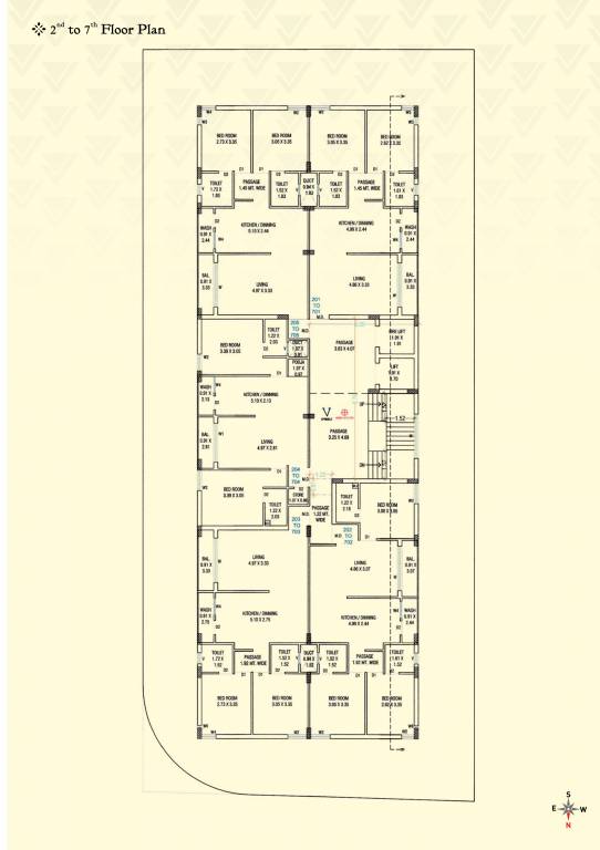 viral elegance Block A Cluster Plan from 2nd to 7th Floor