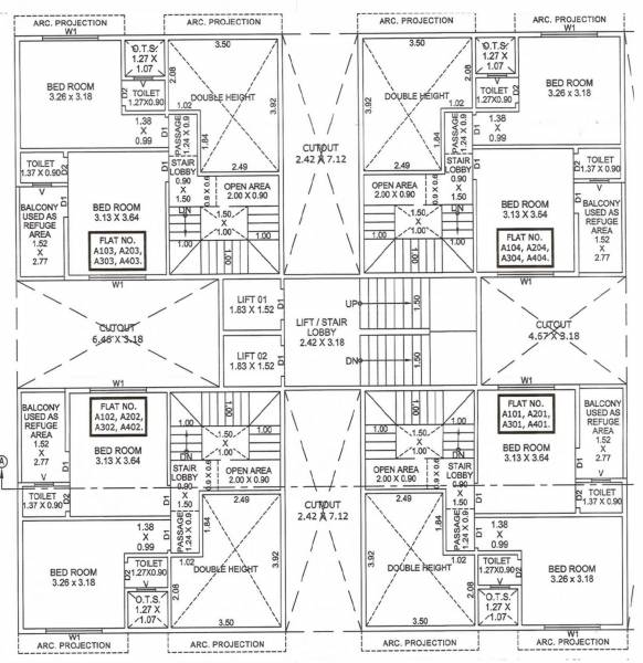 Block A Cluster Plan from 1st to 8th Floor regalia Block A Cluster Plan from 1st to 8th Floor