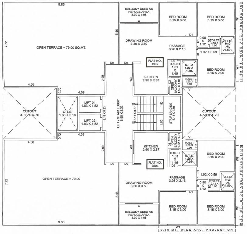 regalia Block I Cluster Plan from 1st to 8th Floor