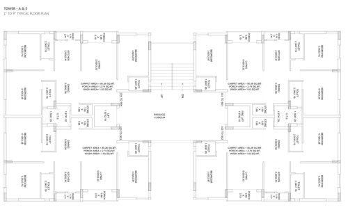 Tower A Cluster Plan from 1st to 9th Floor A E pearl-avenue Tower A Cluster Plan from 1st to 9th Floor A E