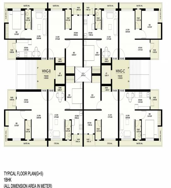 Tower B C Cluster Plan from 1st to 5th Floor aangan-view Tower B C Cluster Plan from 1st to 5th Floor