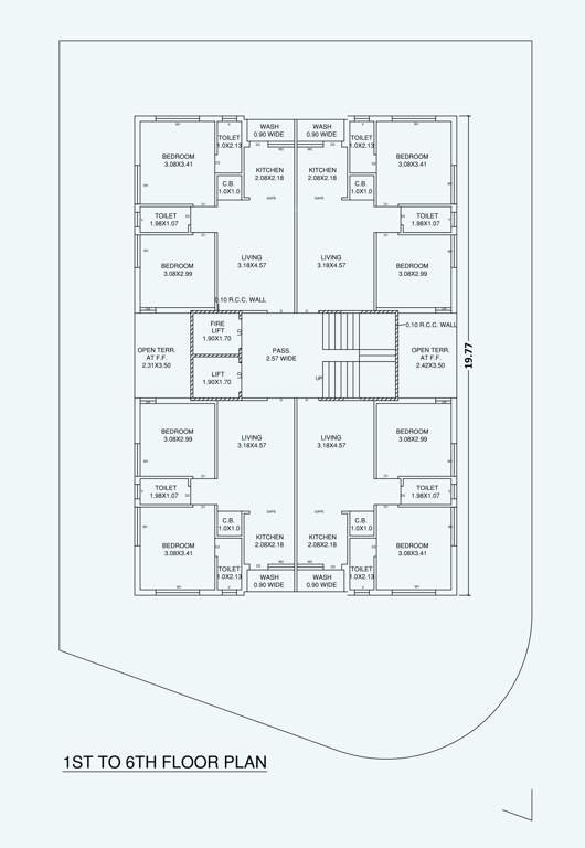  suvarna bhumi A Cluster Plan from 1st to 6th Floor