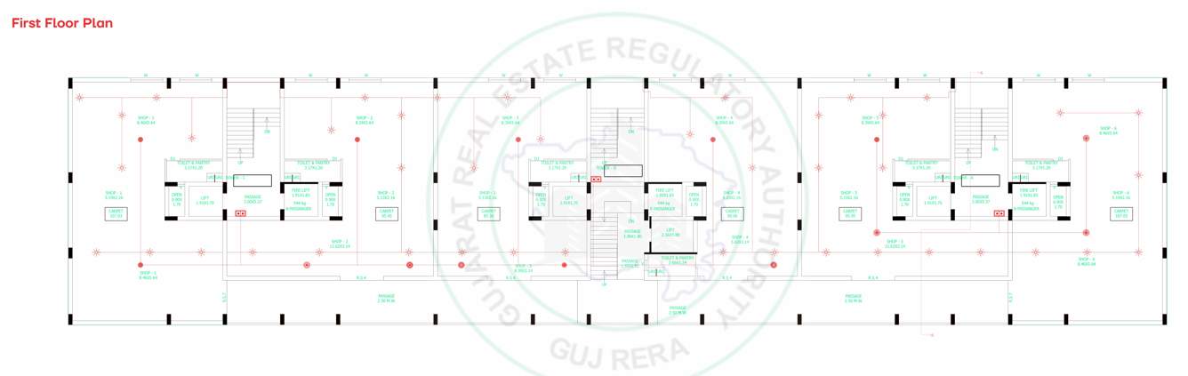  avenue Block A Cluster Plan for 1st Floor
