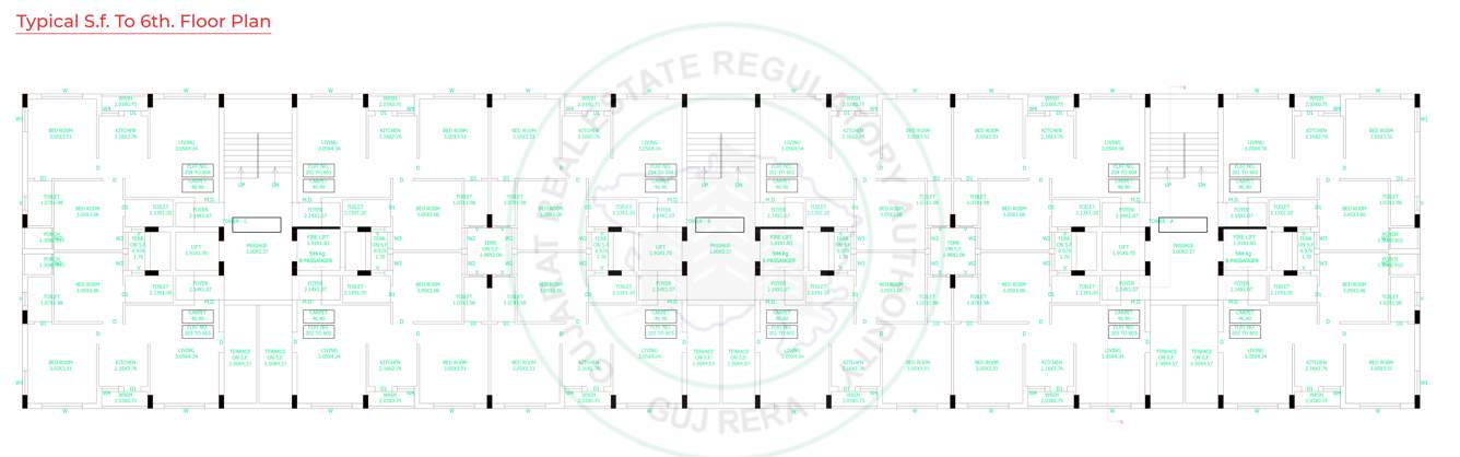 avenue Block B Cluster Plan from 2nd to 6th Floor