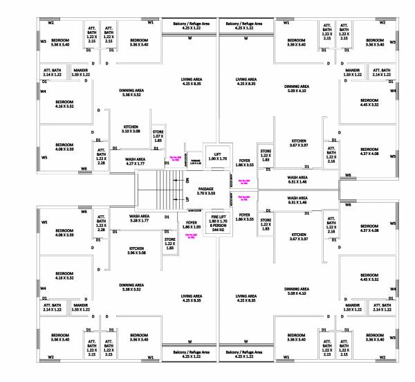  silver-nest Tower A Cluster Plan from 1st to 7th Floor