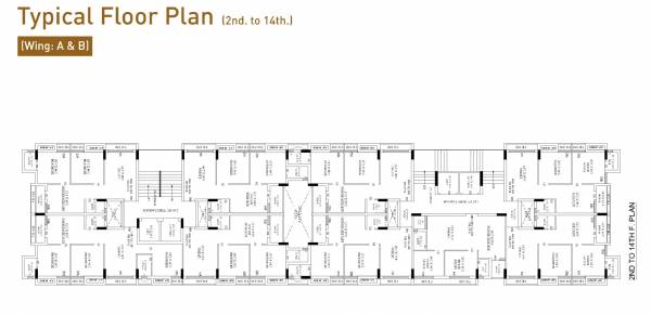 Tower A Cluster Plan from 2nd to 14th Floor A B atithi-heights Tower A Cluster Plan from 2nd to 14th Floor A B