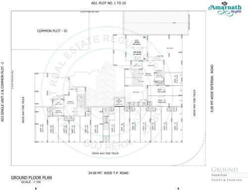 Tower A, B Cluster Plan for ground Floor amarnath-heights Tower A, B Cluster Plan for ground Floor