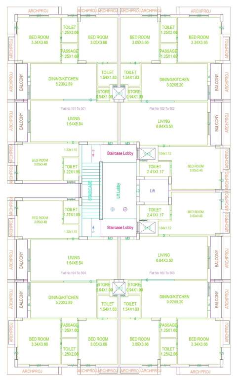  gold Gold Cluster Plan from 1st to 5th Floor