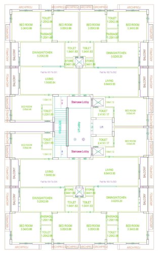 Gold Cluster Plan from 1st to 5th Floor gold Gold Cluster Plan from 1st to 5th Floor