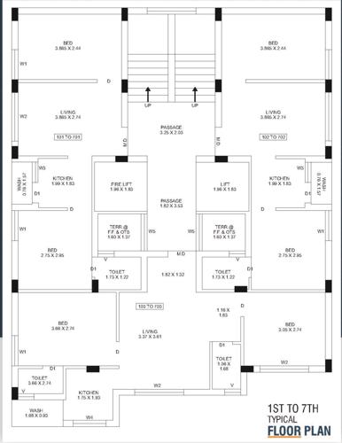  radheshyam-height Radheshyam Height Cluster Plan from 1st to 7th Floor