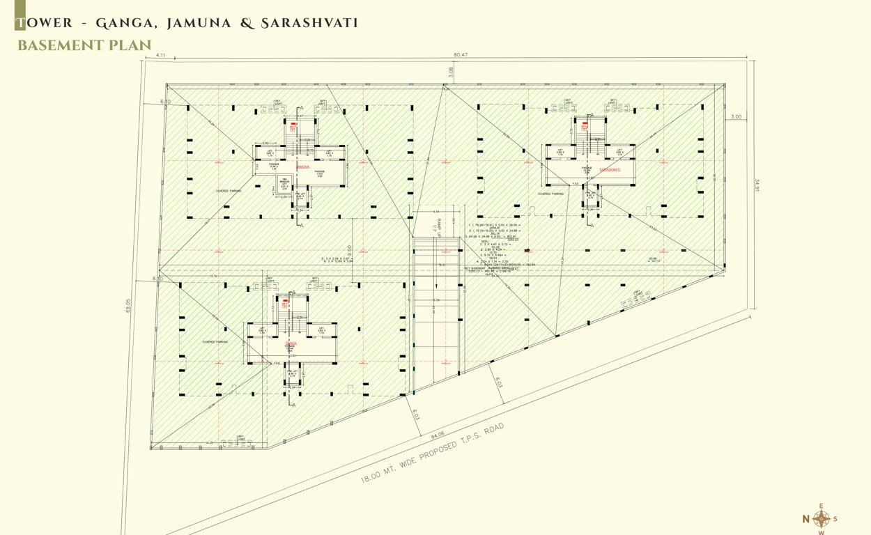 pavitram prayag Ganga Cluster Plan for besment