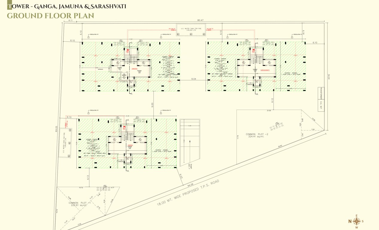 pavitram prayag Ganga Cluster Plan for ground Floor