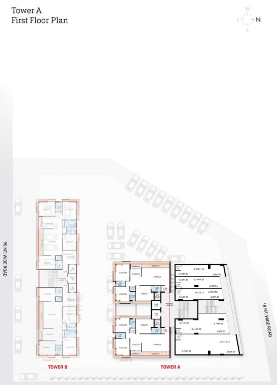  palladium Tower A Cluster Plan for 1st Floor