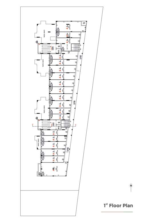  prashanti twin Block A Cluster Plan for 1st Floor
